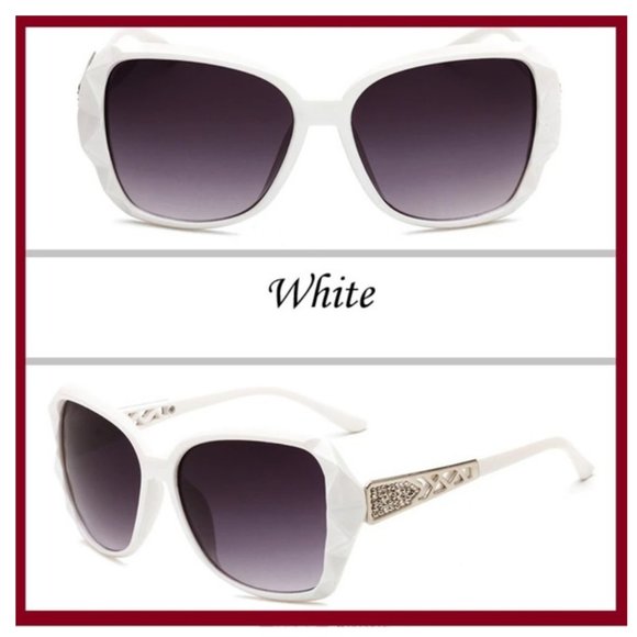 Accessories - NEW Large Frame Ladies Sunglasses White